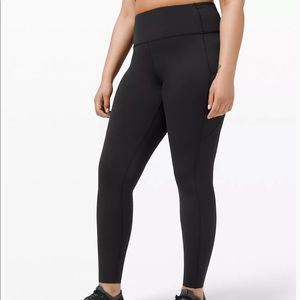 Lululemon Black Fast and Free Leggings 25”